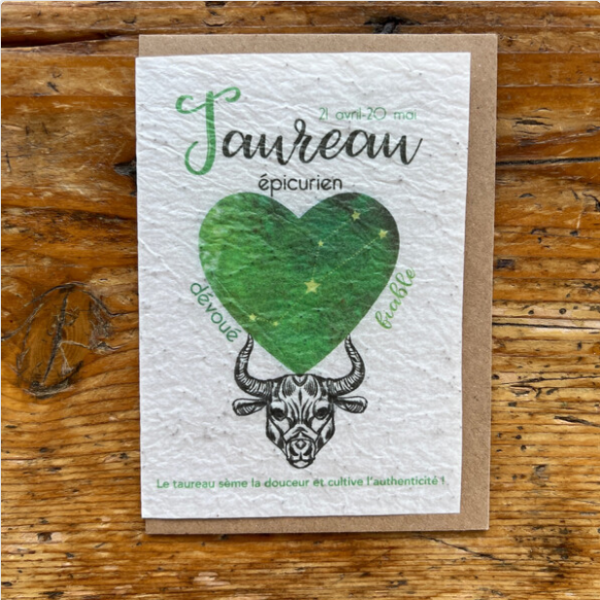 Carte à planter taureau